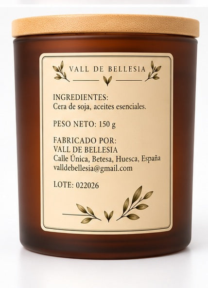 Vela aromática Manzana y canela de Vall de Bellesia