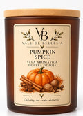 Etiqueta trasera de la vela Pumpkin spice